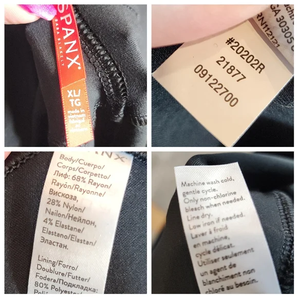 SPANX The Perfect Black Ponte Ankle Pant Pull-On Slimming Size XL 20202R